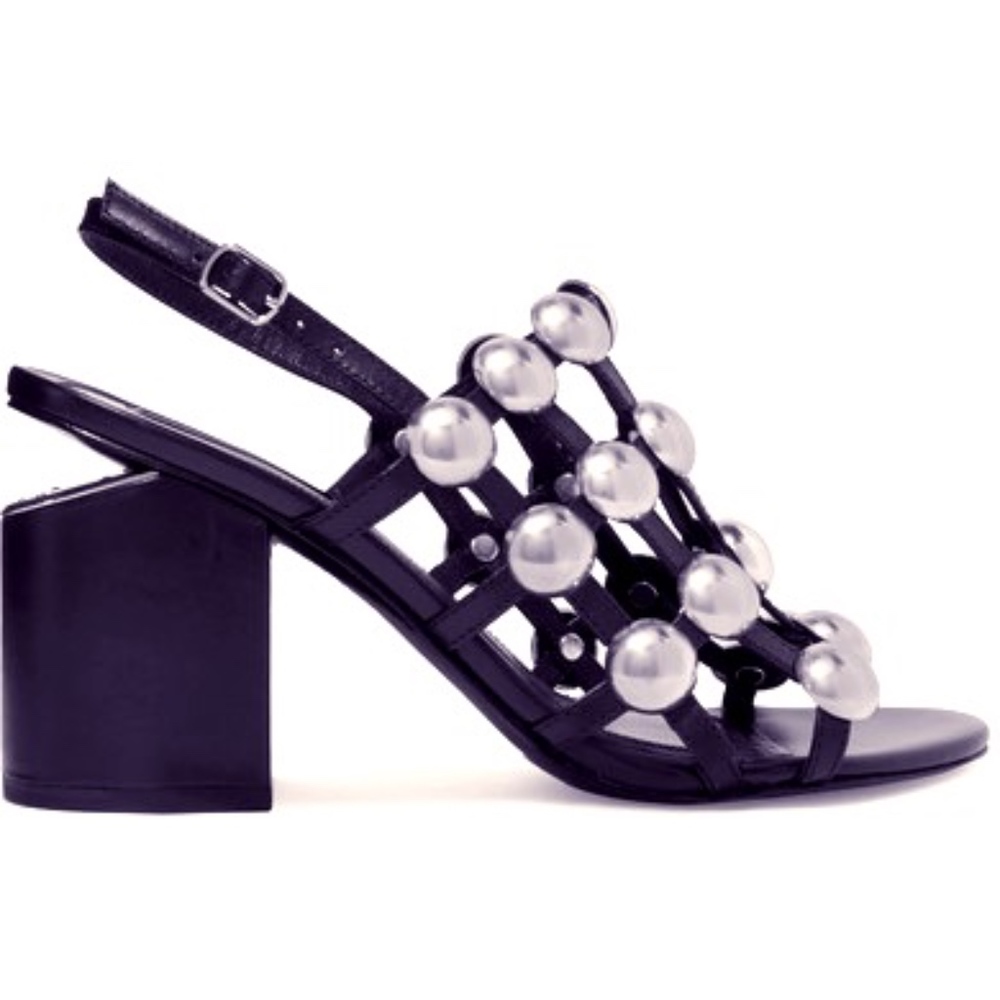 BRAND NEW ALEXANDER WANG DOME STUDDED BLACK SANDAL